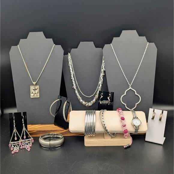 Silver & Pink Daydreams Curated Jewelry Bundle – 13 Pieces - Picture 1 of 7